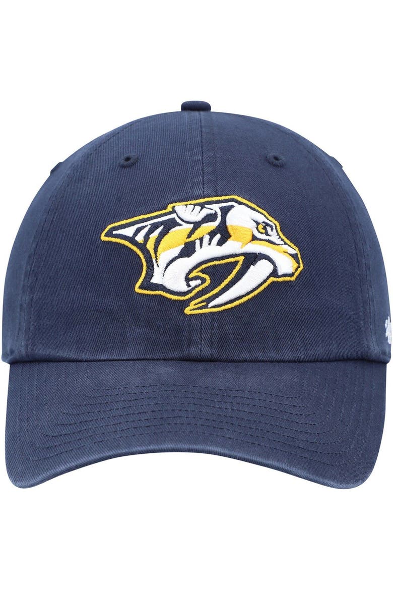 Men's '47 Navy Nashville Predators Team Clean Up Adjustable Hat, Alternate, color, Navy