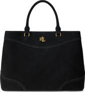 Lauren Ralph Lauren Marcy 36 Perforated Suede Satchel