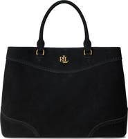 Lauren Ralph Lauren Marcy 36 Perforated Suede Satchel