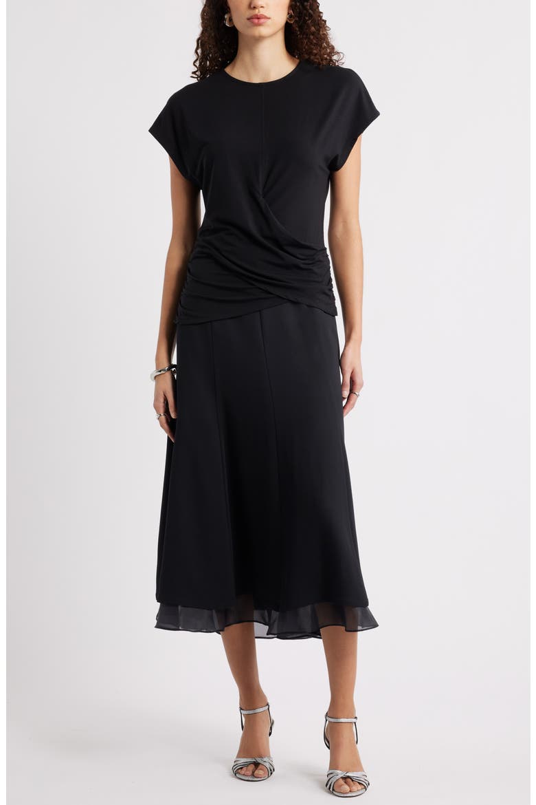 Ruched Top, Main, color, BLACK