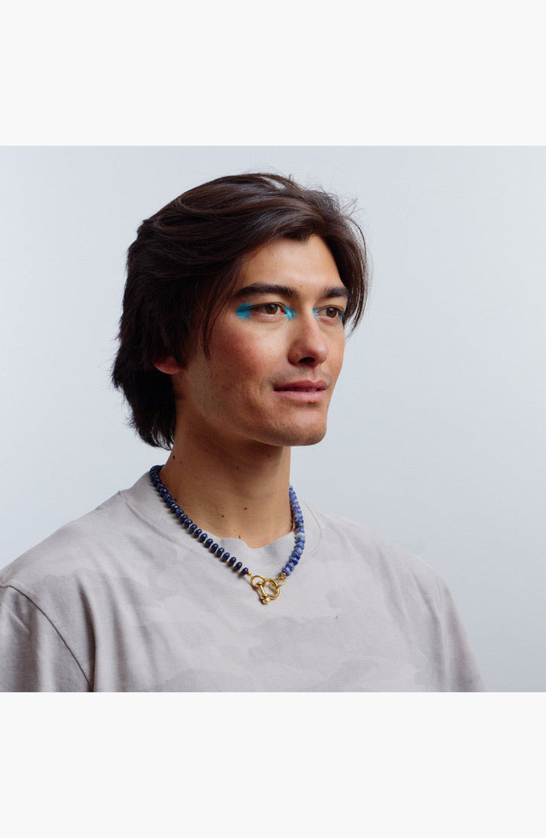 SHOP SPICY DAN Mac Gender Inclusive Sodalite Opal Necklace, Alternate, color, Blue