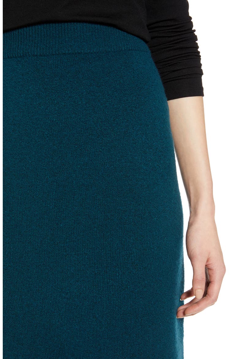 Midi Sweater Skirt, Alternate, color, TEAL ABYSS