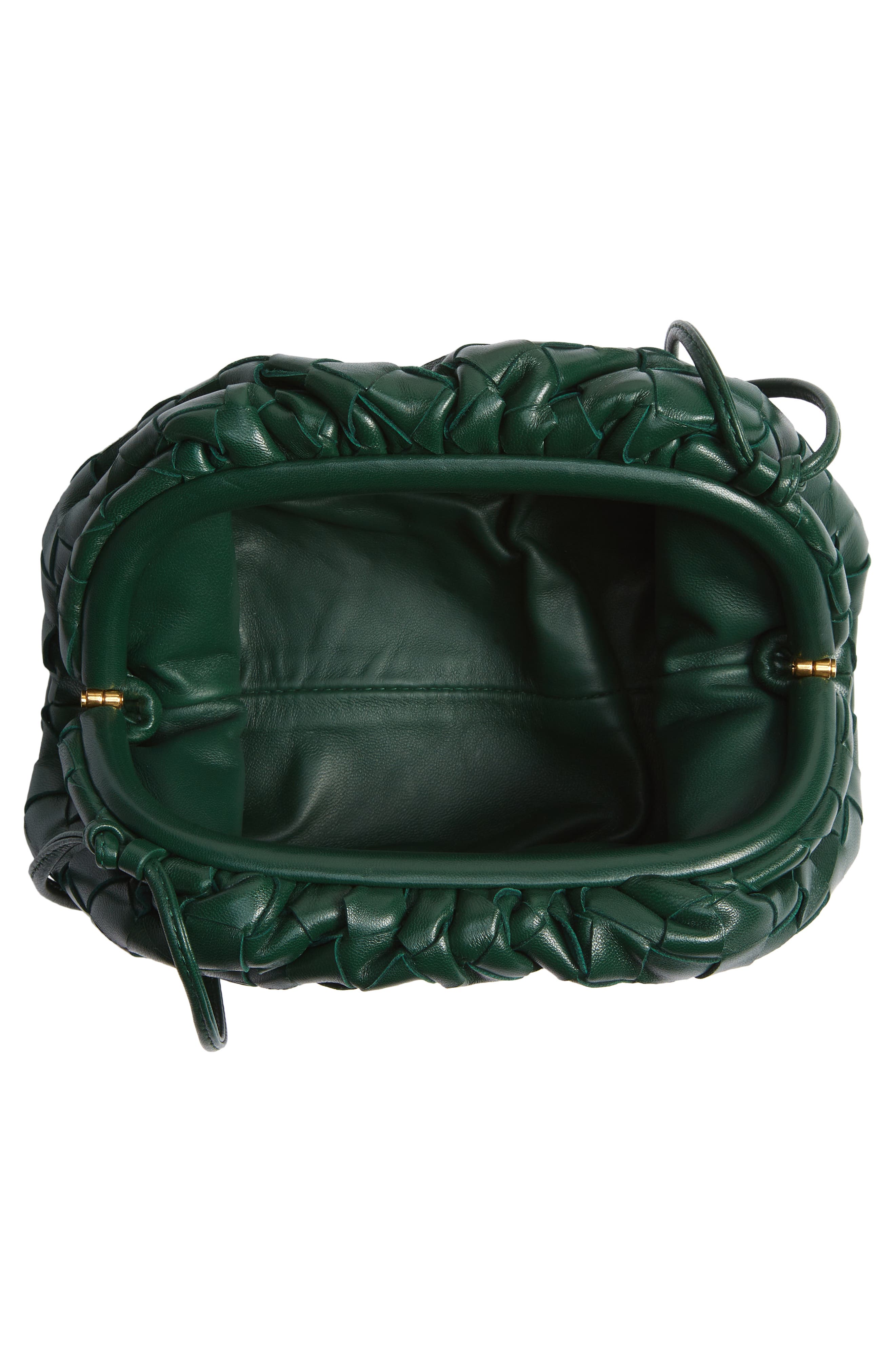 Small The Pouch Leather Clutch, Alternate, color, RAINTREE-GOLD