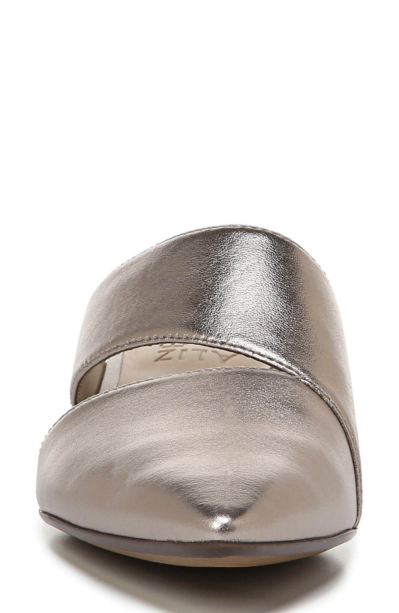 Bev Pointy Toe Mule, Alternate, color, LIGHT BRONZE METALLIC LEATHER