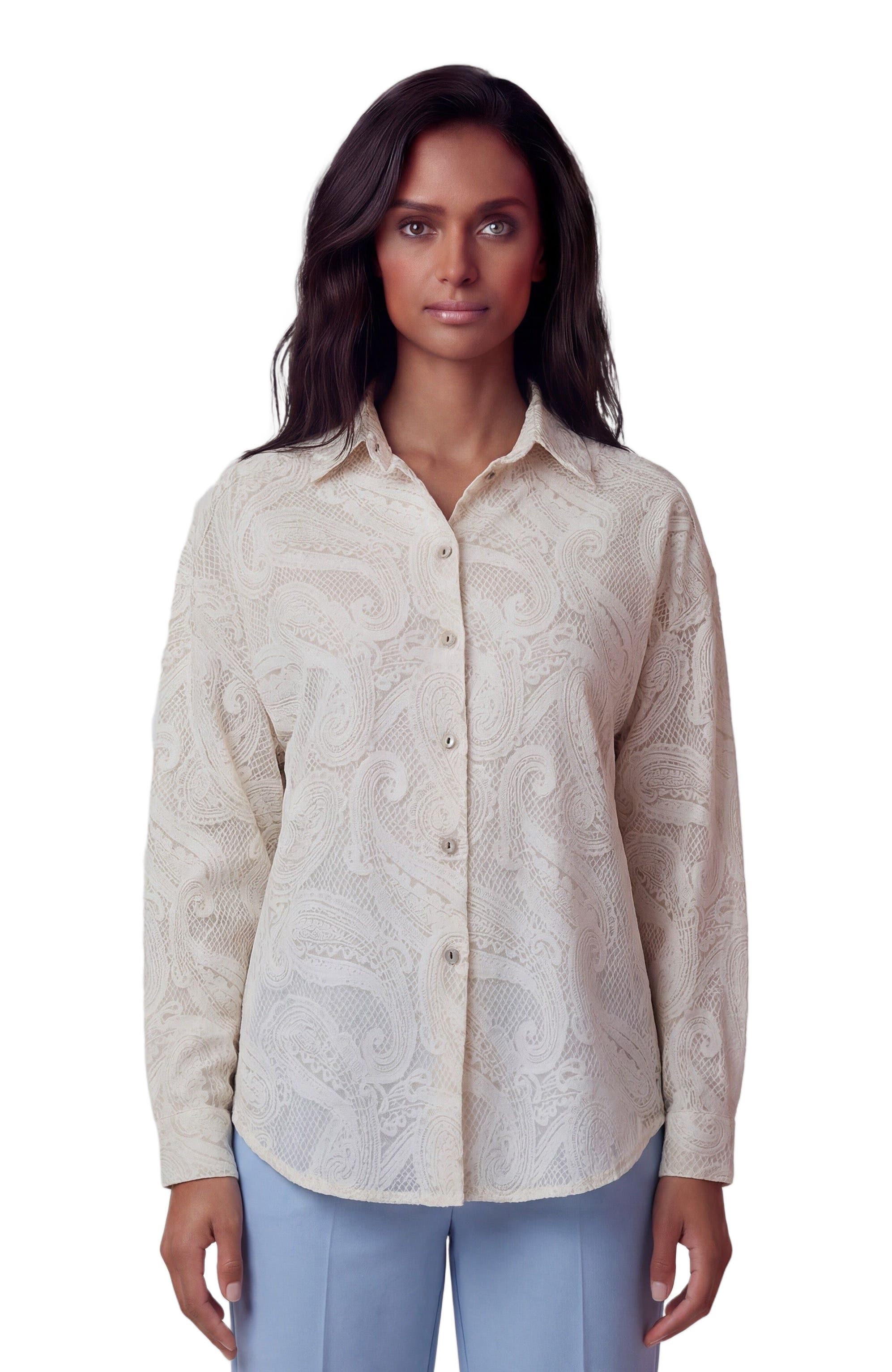 selected CROCHET PAISLEY IVORY