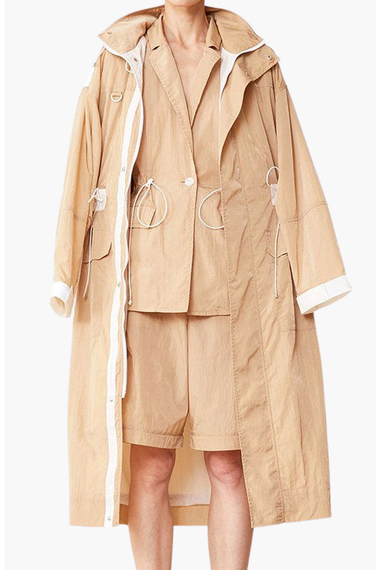 Parachute Water Resistant Anorak, Main, color, Light Beige