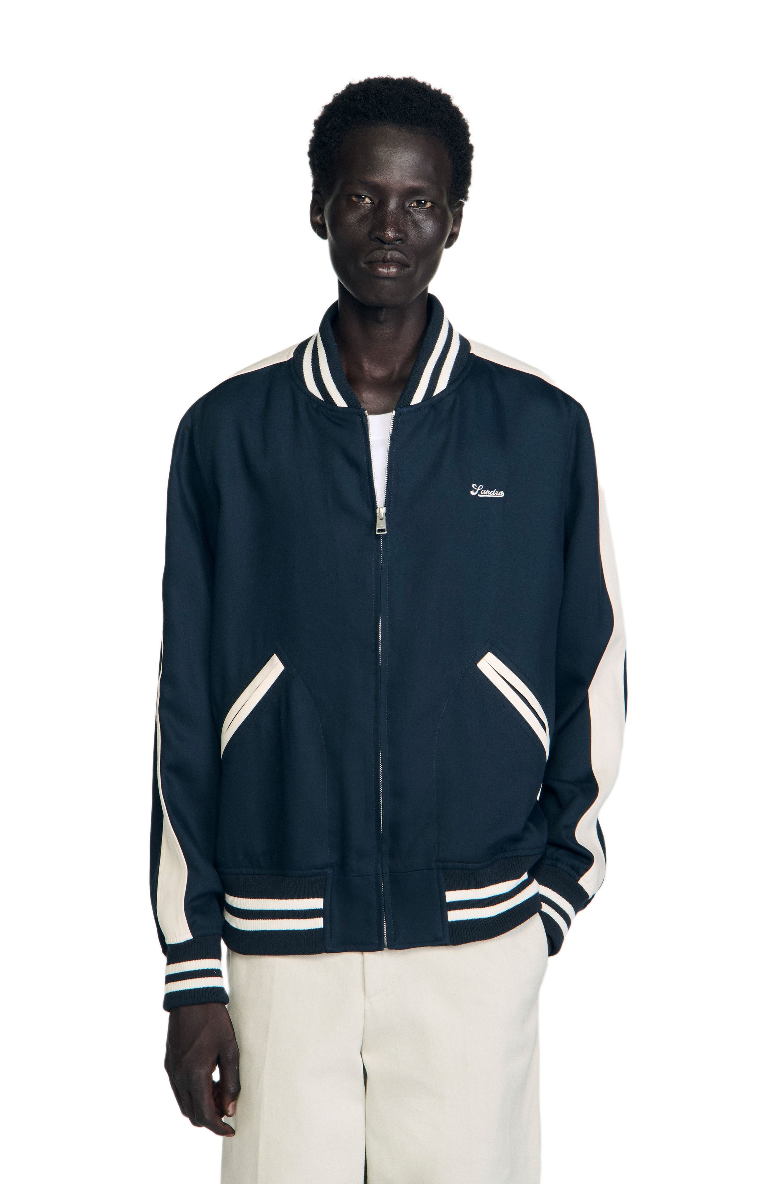 College-style varsity jacket