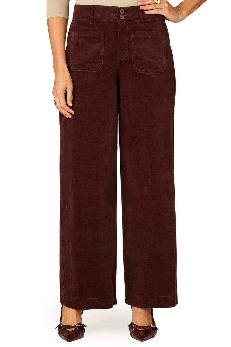 Emma Wide Leg Corduroy Pants, Main, color, OXBLOOD