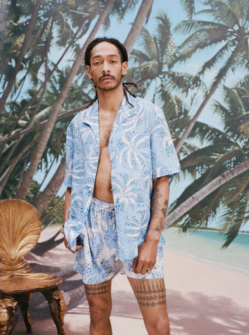 TOMBOLO TOMBOLO PALM FRONDS SWIM TRUNKS