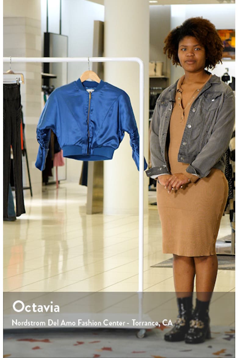 Kids' Crop Satin Bomber Jacket video
