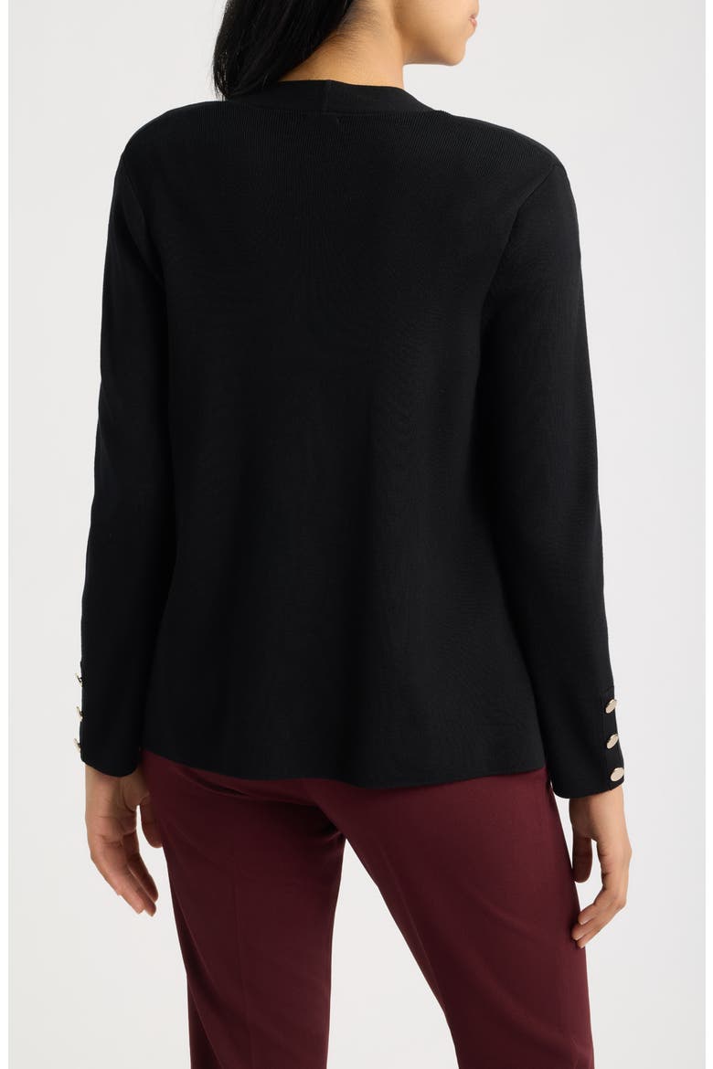 Side Slit Cardigan, Alternate, color, ANNE BLACK