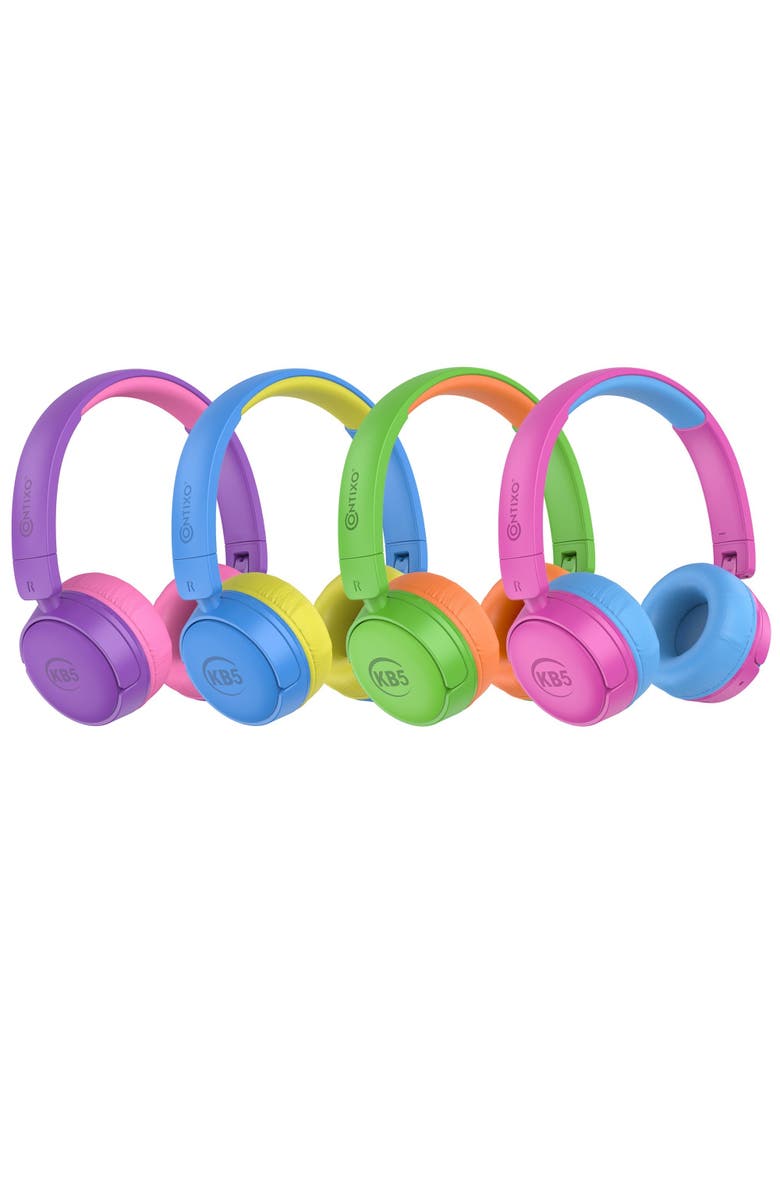 CONTIXO Kids Aluminium Frame Bluetooth Headphones, Alternate, color, Green