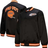 Mitchell & Ness Men's Mitchell & Ness Black Cincinnati Bengals Double Down Satin Full-Snap Jacket