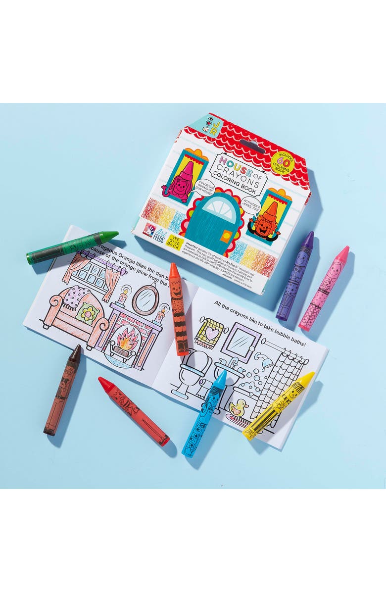 BRIGHT STRIPES House of Crayons Coloring Book Set, Alternate, color,
