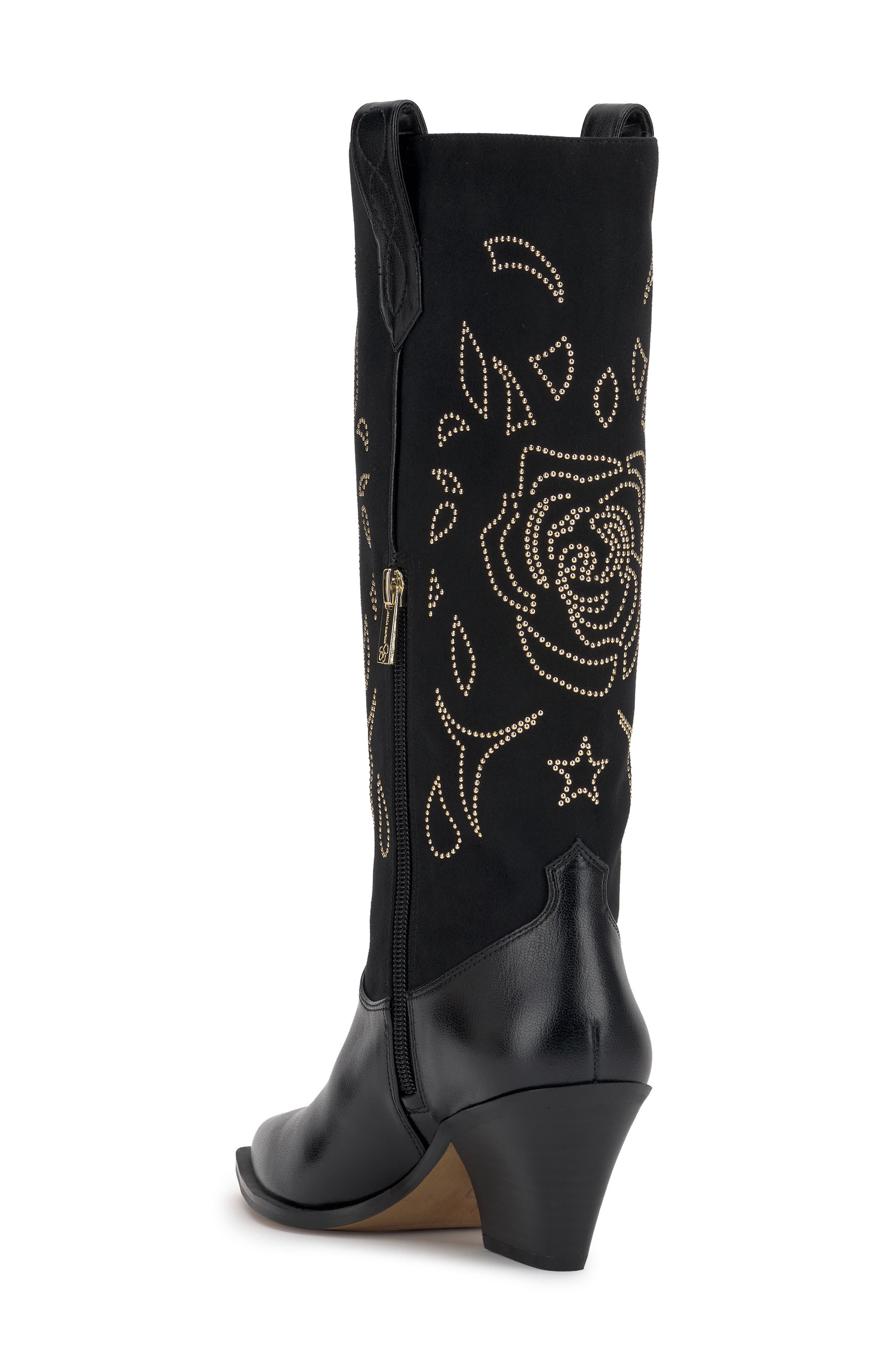 Jessica Simpson Zodra Western Boot, Alternate, color, Black