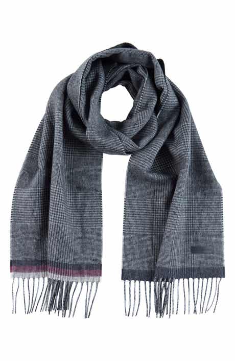 Bruno Magli Glen Plaid Silk & Cashmere Blend Scarf