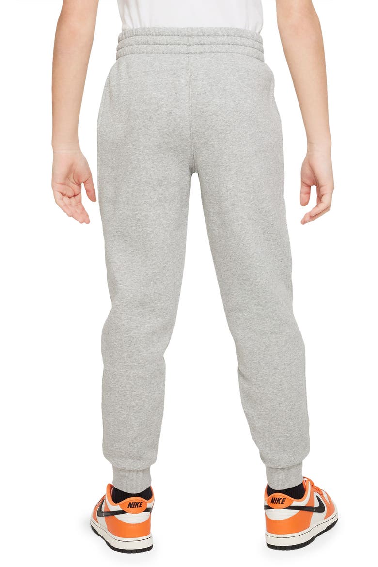 Kids' Club Fleece Joggers, Alternate, color, 063 GREY HTR/ GREY/ WHITE