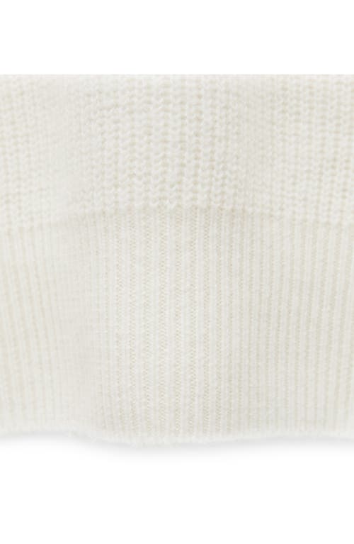 Mango Oversize Wool Mock Neck Sweater In Ecru