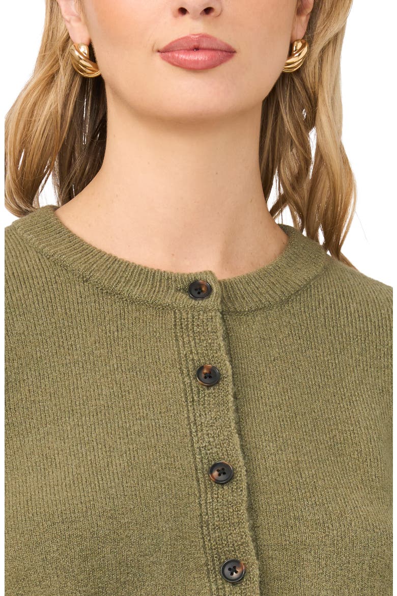 Crewneck Cardigan, Alternate, color, GREEN EARTH