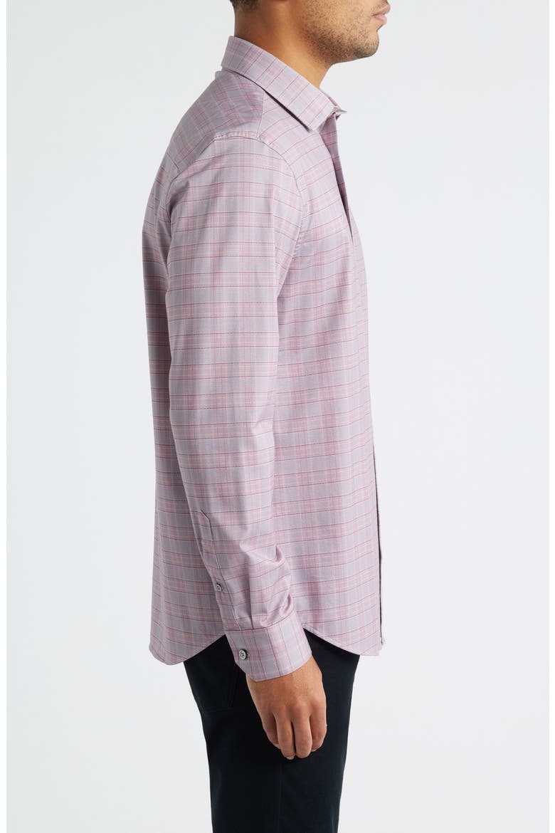 James OoohCotton® Check Button-Up Shirt, Alternate, color, WOOD ROSE