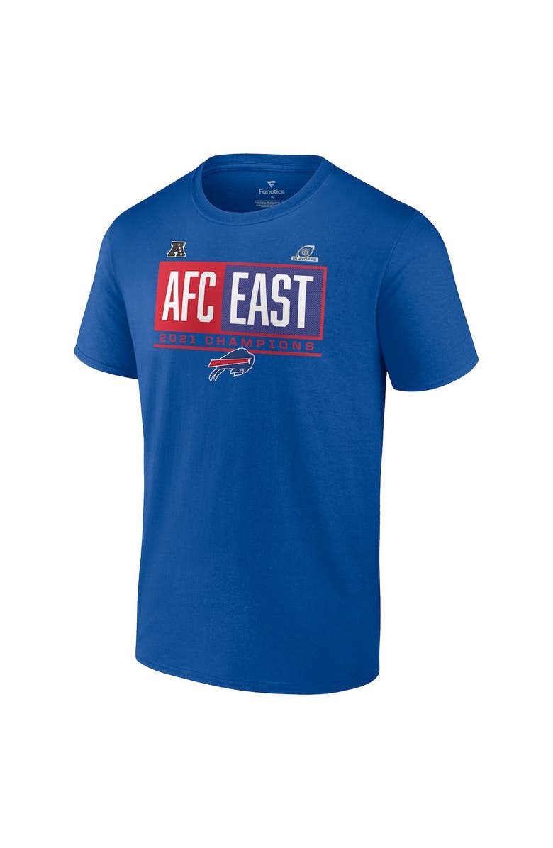 FANATICS Men's Fanatics Branded Royal Buffalo Bills 2021 AFC East Division Champions Blocked Favorite T-Shirt, Alternate, color, 