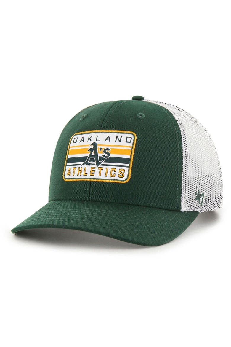 Men's '47 Green Oakland Athletics Drifter Trucker Adjustable Hat, Main, color, Green