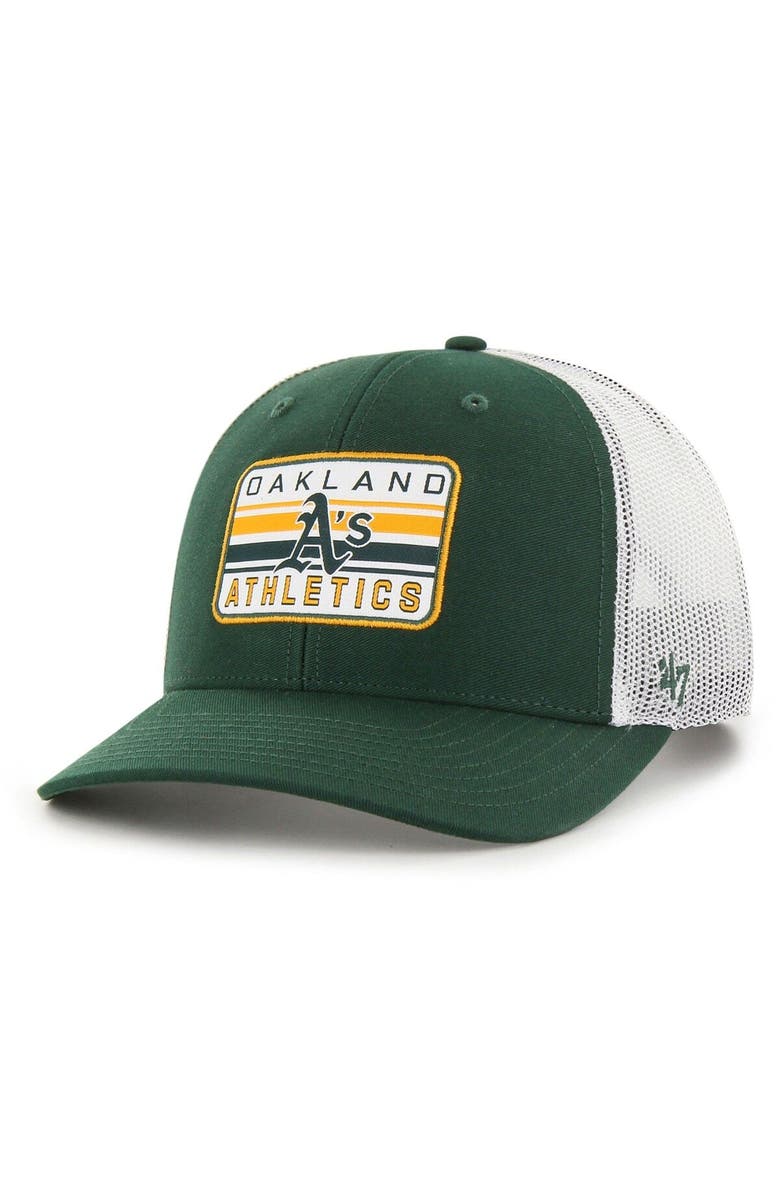 '47 Men's '47 Green Oakland Athletics Drifter Trucker Adjustable Hat, Main, color, Green