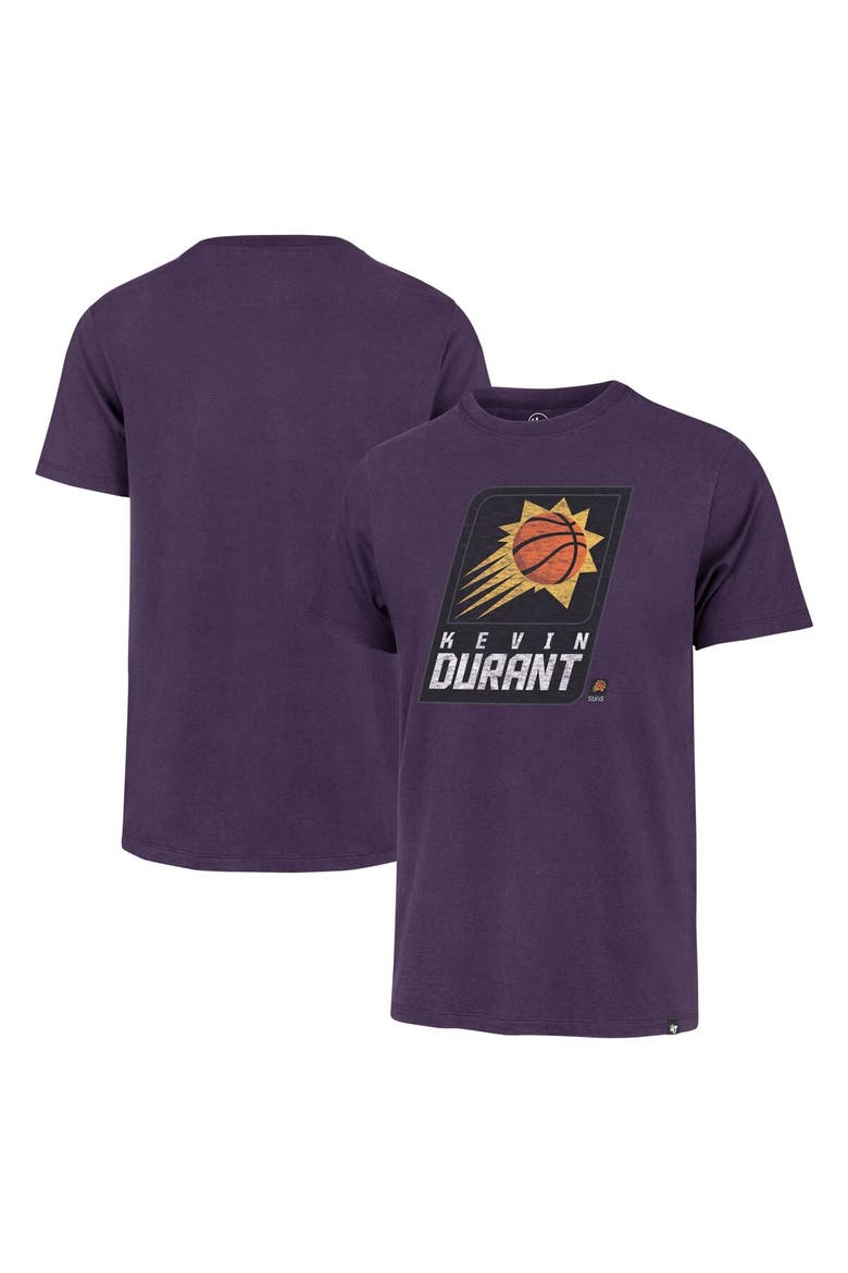 Men's '47 Kevin Durant Purple Phoenix Suns Player Logo Vintage T-Shirt, Main, color, Purple
