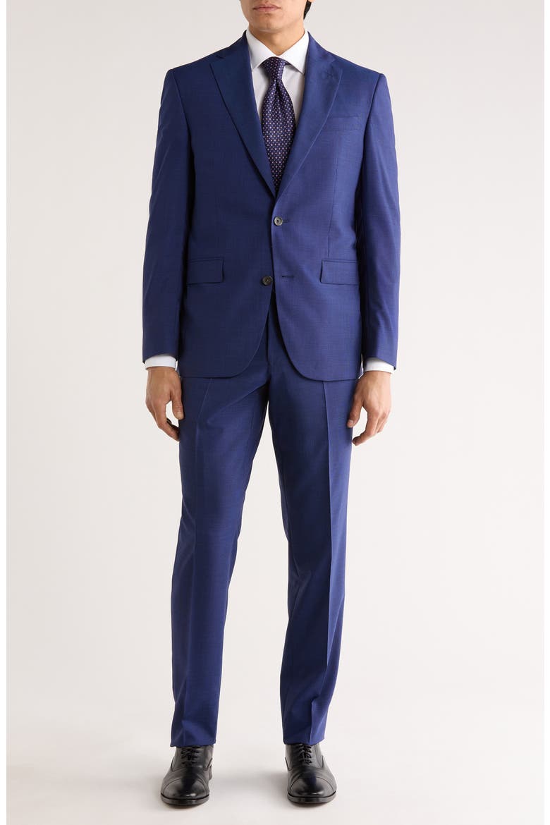 Expo Solid Wool Suit, Main, color, NAVY