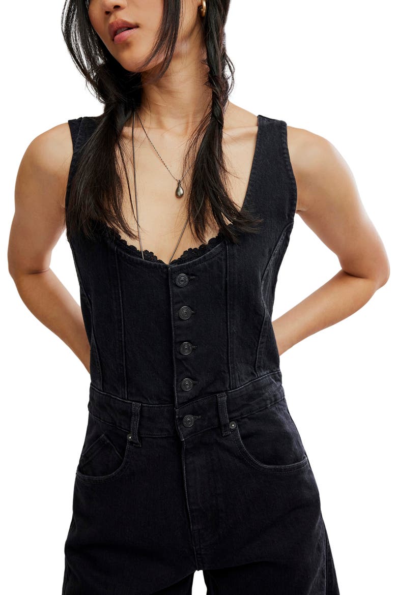 We The Free Corsica Jumpsuit, Alternate, color, RAVEN