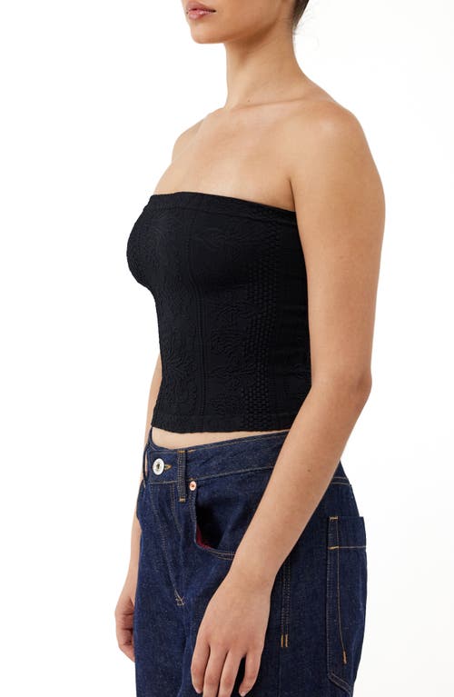 Bdg Urban Outfitters Tapestry Crop Tube Top In Black