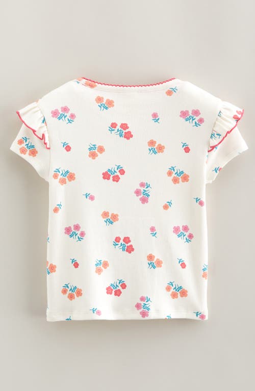 Tucker + Tate Kids' Print Ruffle Sleeve Cotton T-shirt In White