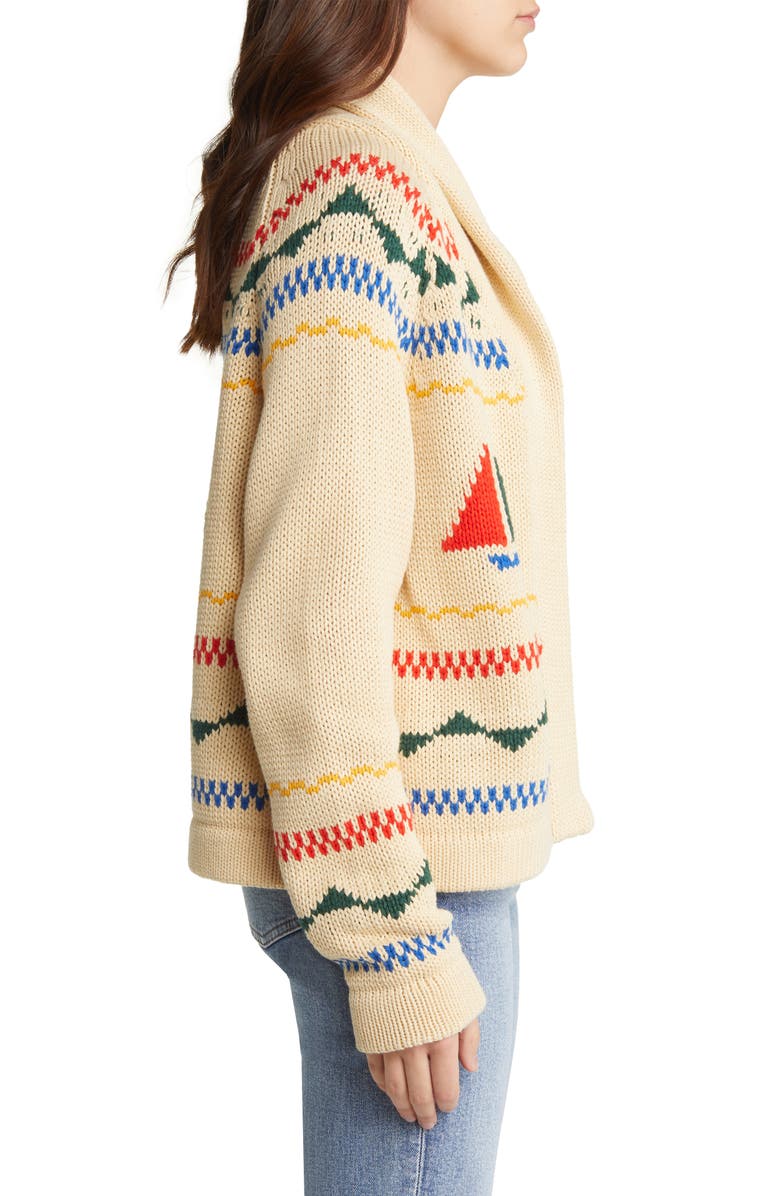 THE GREAT. The Sailboat Lodge Shawl Collar Cardigan, Alternate, color,