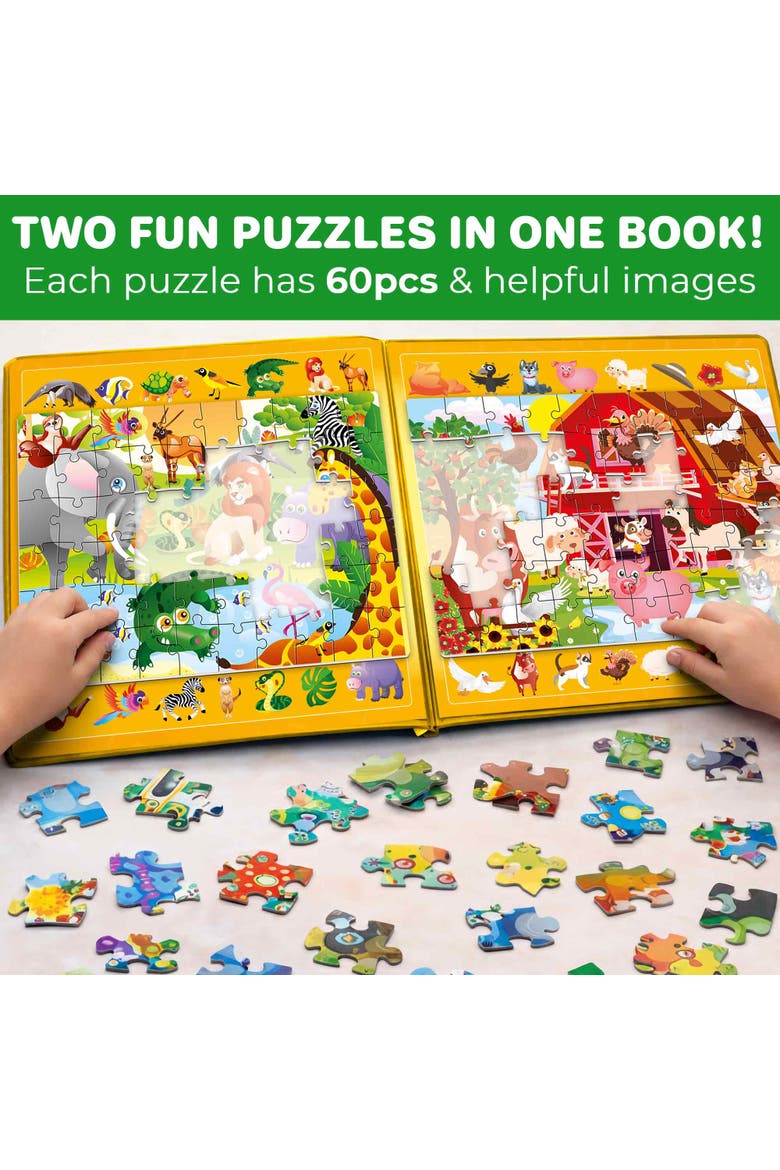 60 Pieces Magnetic Jigsaw Puzzles for Toddlers, Alternate, color, Farm