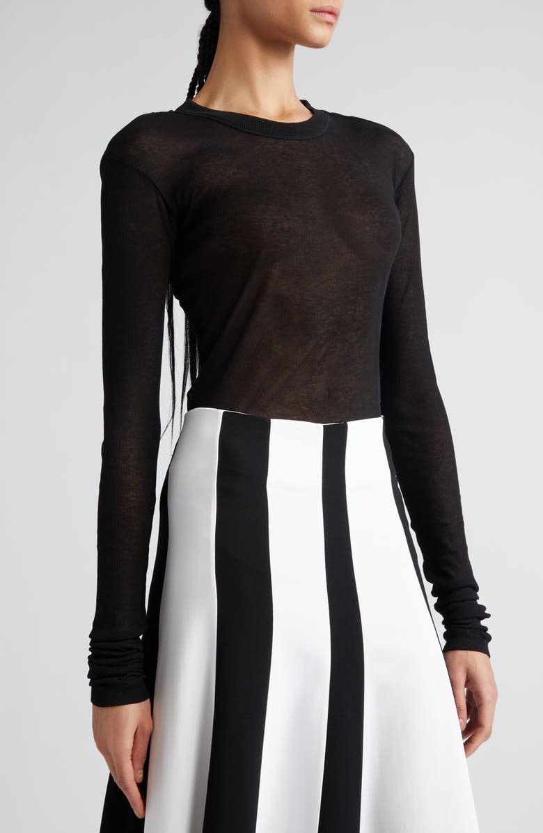 BITE Studios Semisheer Cotton Rib Jersey Top, Alternate, color, 