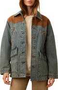 Faherty Denim & Suede Jacket