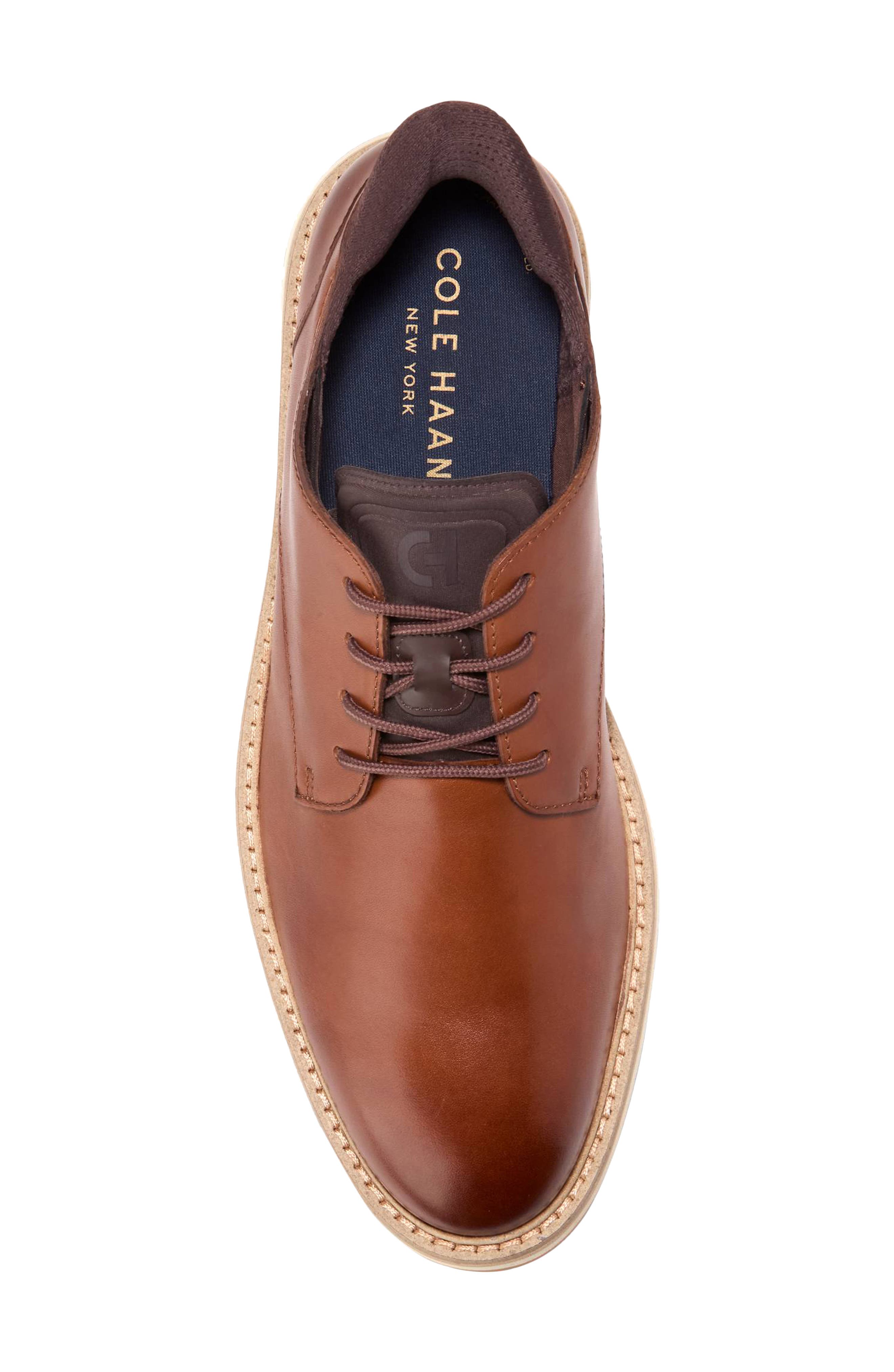 Mansfield Grand Plain Toe Quick-On Oxford, Alternate, color, BRITISH TAN / MADEIRA / ANGORA