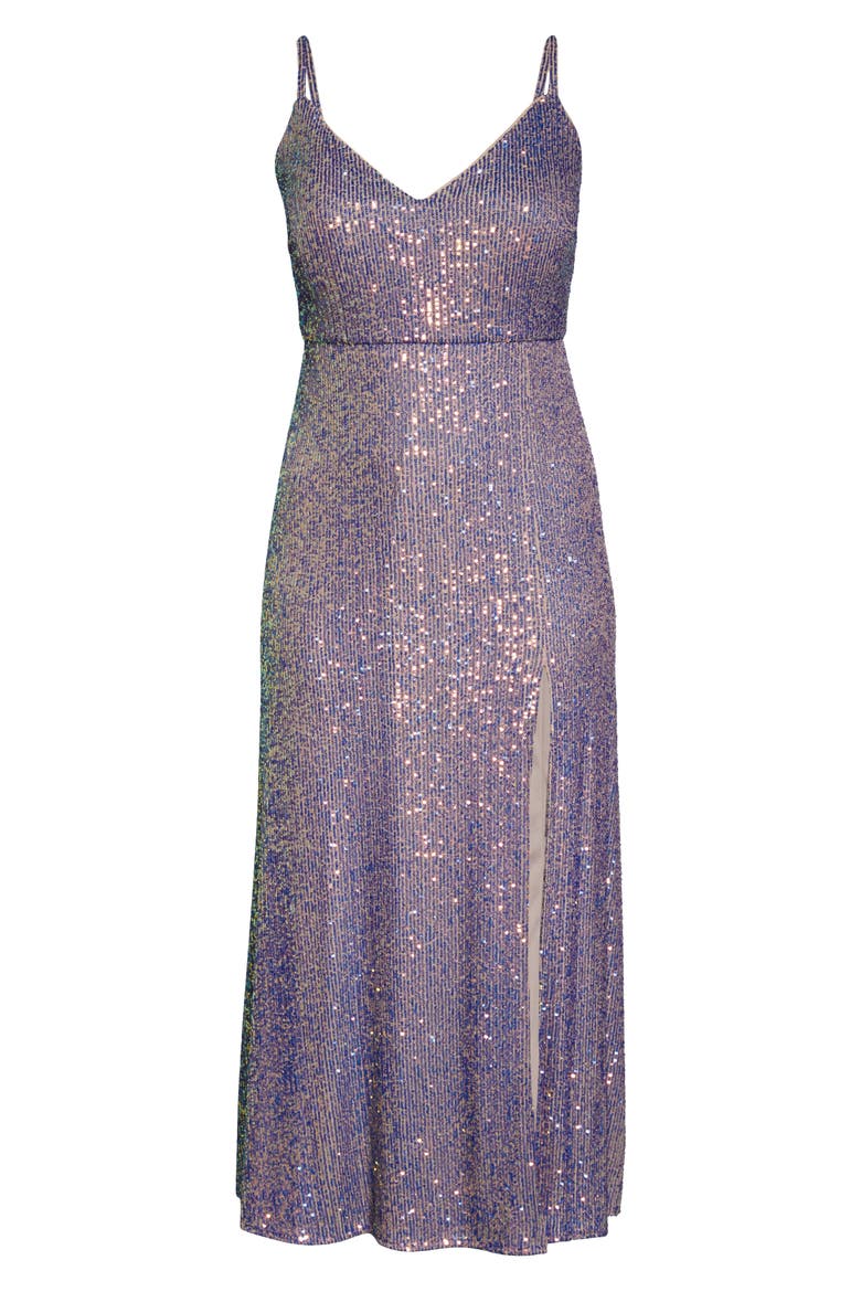 Sequin Embellished Gown, Alternate, color, ROSE/ LILAC