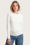 Nom Maternity Liv Long Sleeve Sculpting Maternity Crew Neck Tee