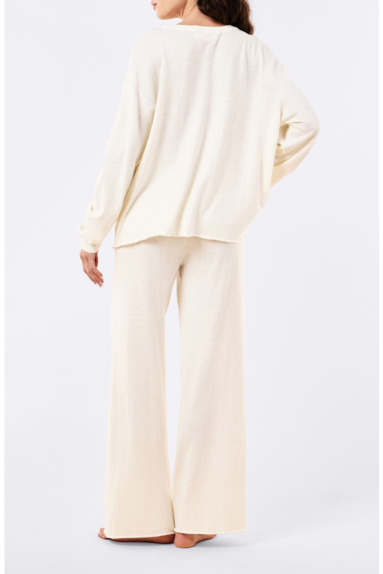 Cotton Knit Sweater, Alternate, color, SOFT CREAM