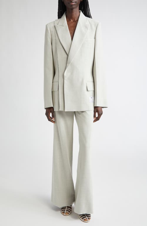 Shop Victoria Beckham Raw Seam Wool Blend Blazer
