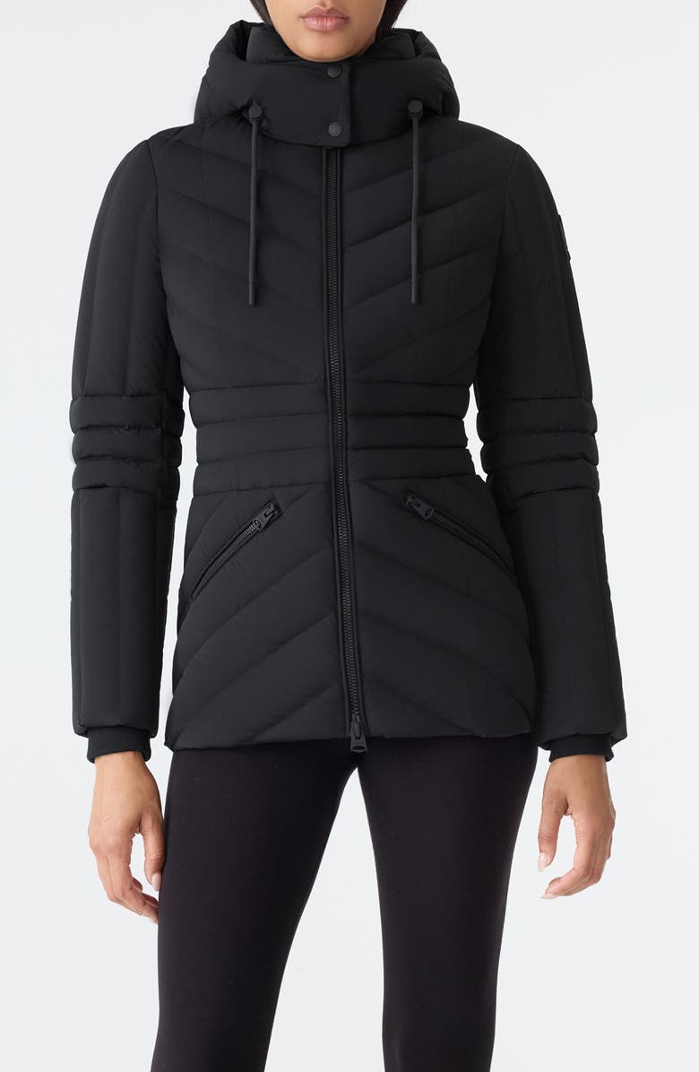 Mackage Nadia Hooded Quilted Down Jacket, Main, color, Black