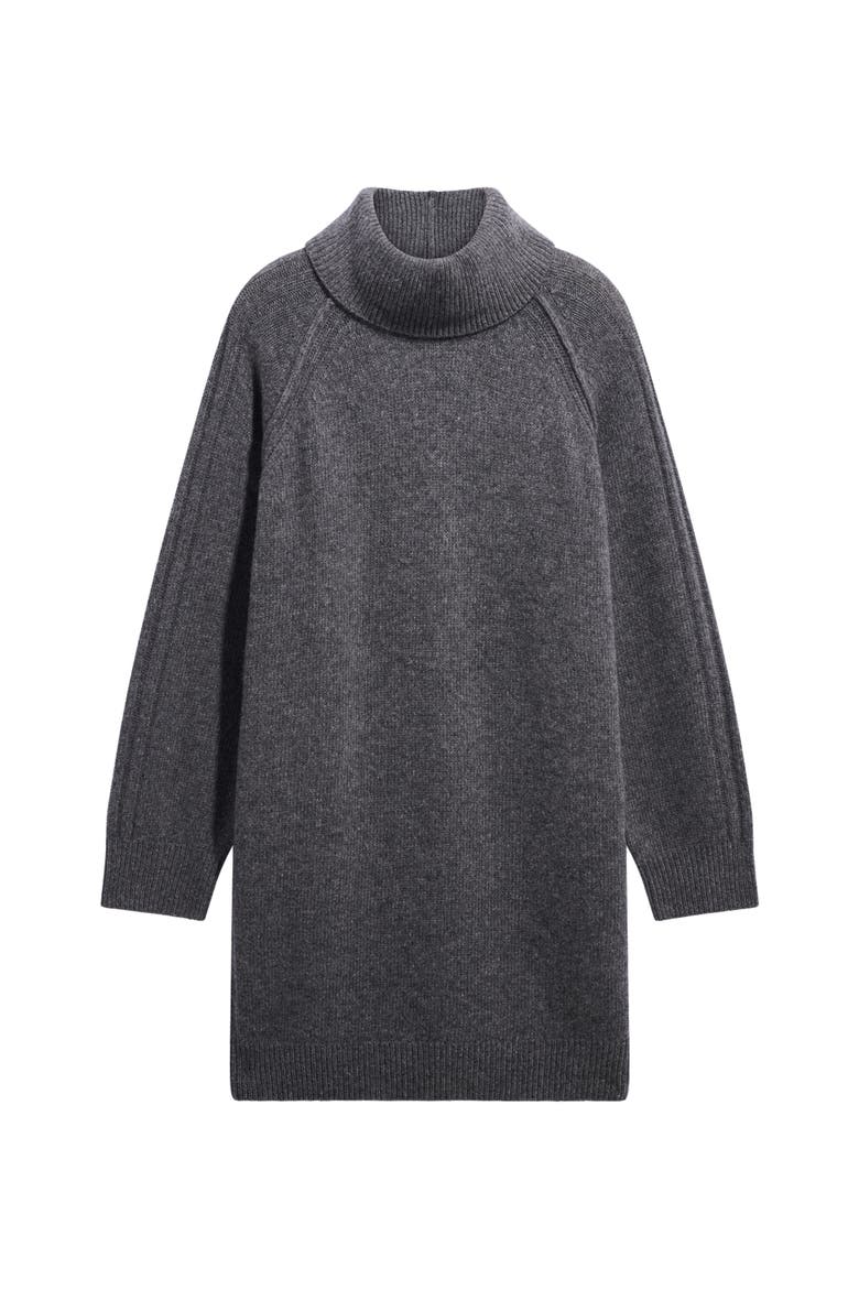 Cris Roll Neck Sweater Dress, Alternate, color, Charcoal