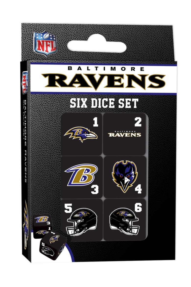 Baltimore Ravens Dice Set - 19mm, Main, color, Multicolor