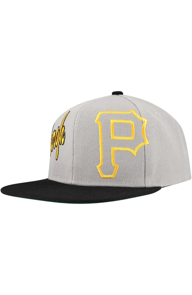 Mitchell & Ness Men's Mitchell & Ness Gray Pittsburgh Pirates Knock Out Panel Snapback Hat, Main, color, Gray