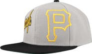 Mitchell & Ness Men's Mitchell & Ness Gray Pittsburgh Pirates Knock Out Panel Snapback Hat