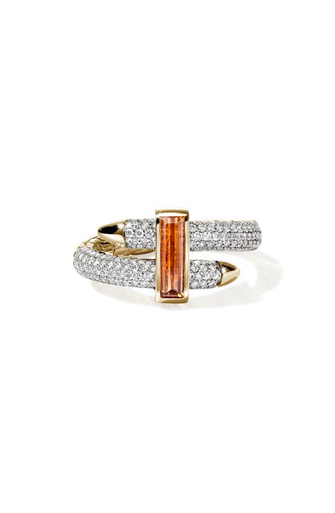 Artisan Series 18k Gold Spessartite Garnet & Diamond Spear Ring