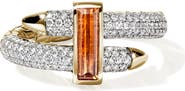 John Hardy Artisan Series 18k Gold Spessartite Garnet & Diamond Spear Ring