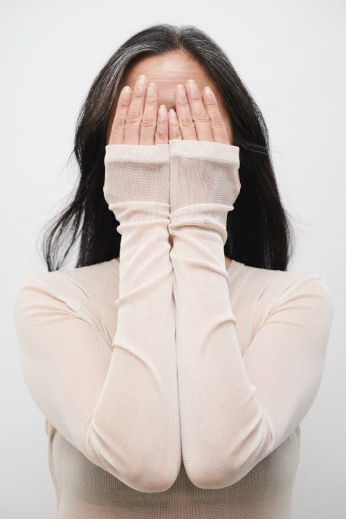 Silk Laundry Mesh Long Sleeve Top Hazelnut In Hazelnut