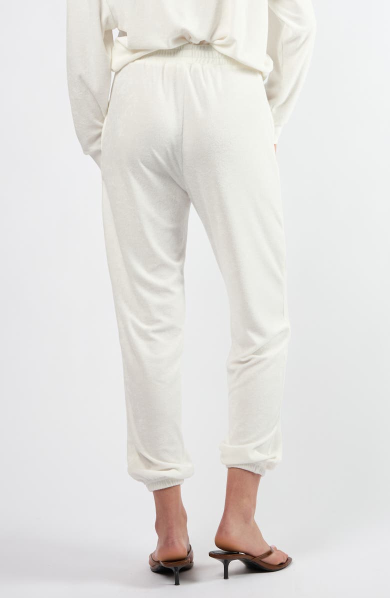 Viens Avec Moi Terry Lounge Pants, Alternate, color, White